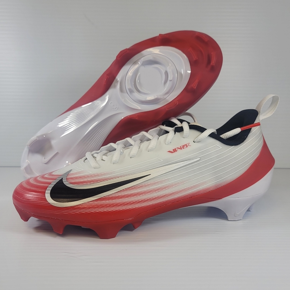 Nike Vapor Speed 3 Football Cleats White Red Black FB3303-102 Men's Size 9 New